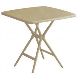 34348-251448 Taupe Τραπέζι Πολυπροπυλένιου Με UV Προστασία 72 x 72cm