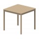 34349-251429 Taupe Τραπέζι Πολυπροπυλένιου Με UV Προστασία 80 x 80cm