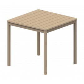34349-251429 Taupe Τραπέζι Πολυπροπυλένιου Με UV Προστασία 80 x 80cm