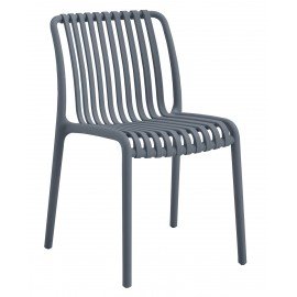 34351-251439 Dark Grey Στοιβαζόμενη Καρέκλα Πολυπροπυλένιου Με UV Προστασία