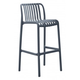 34353-251441 Dark Grey Σκαμπό Μπάρ Πολυπροπυλένιου Με UV Προστασία