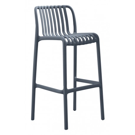 34353-251441 Dark Grey Σκαμπό Μπάρ Πολυπροπυλένιου Με UV Προστασία