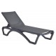 34362-251427 Dark Grey Ανακλινόμενη Ξαπλώστρα 5 Θέσεων Πολυπροπυλένιου Με Uv Προστασία Και Διάτρητο Ύφασμα
