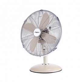 800577 Ανεμιστήρας Επιτραπέζιος PRΤF-80577 Primo 12-- 30εκ. Μεταλλικός Κρεμ