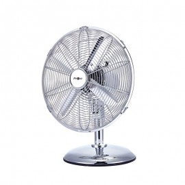 800579 Ανεμιστήρας Επιτραπέζιος PRΤF-80579 Primo 12-- 30εκ. Μεταλλικός Χρώμιο