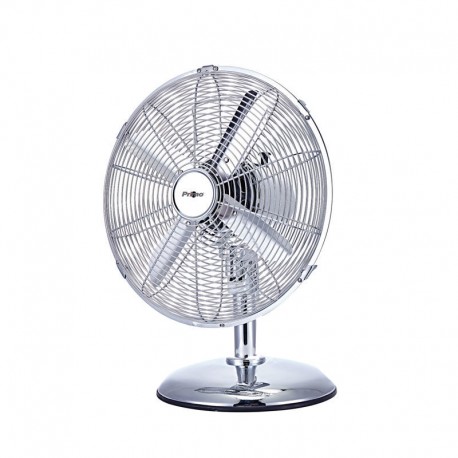 800579 Ανεμιστήρας Επιτραπέζιος PRΤF-80579 Primo 12-- 30εκ. Μεταλλικός Χρώμιο