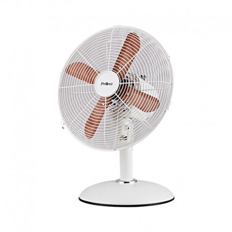 800621 Ανεμιστήρας Επιτραπέζιος PRΤF-80621 Primo 12-- 30εκ. Λευκό - Ξύλο