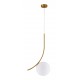 77-9061 SE21-GM-35 SCEPTRE GOLD MATT PENDANT OPAL GLASS E3.