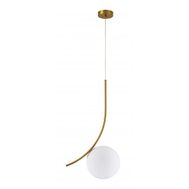77-9061 SE21-GM-35 SCEPTRE GOLD MATT PENDANT OPAL GLASS E3.