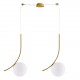 77-9064 SE21-GM2-40 SCEPTRE GOLD MATT PENDANT OPAL GLASS+