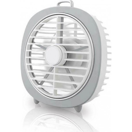 Lineme 02-00405 Mini Επαναφορτιζόμενος Ανεμιστήρας Επιτραπέζιος με LED Λευκό