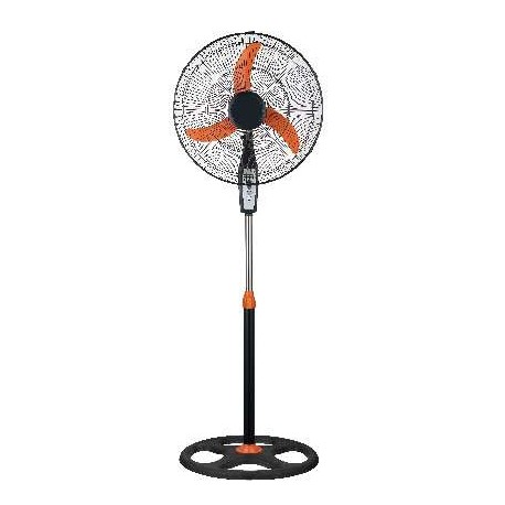 MISTRAL PLUS FS45-A1 Ανεμιστήρας Ορθοστάτης 45 cm με στρογγυλή βάση Μαύρο-Πορτοκαλί