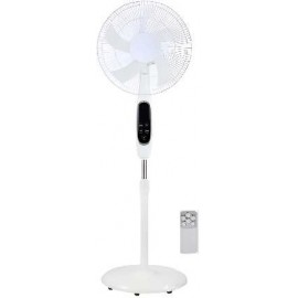 MISTRAL PLUS 02-00189-1 Ανεμιστήρας Ορθοστάτης 45 cm με τηλεχειριστήριο Λευκός
