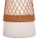 ΒΟΗΘΗΤΙΚΟ ΤΡΑΠΕΖΙ ΣΤΡΟΓΓΥΛΟ DELIA HM18167.02 FIBER CEMENT ΛΕΥΚΟ & RATTAN Φ40x45Υεκ