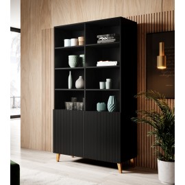 60-19851 PAFOS Standing bookcase black/black DIOMMI CAMA-PAFOS-REGAL-CZ/CZ