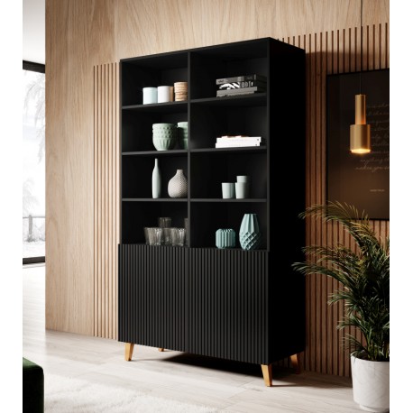 60-19851 PAFOS Standing bookcase black/black DIOMMI CAMA-PAFOS-REGAL-CZ/CZ