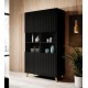 60-19851 PAFOS Standing bookcase black/black DIOMMI CAMA-PAFOS-REGAL-CZ/CZ