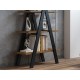 80-2190 ΒΙΒΛΙΟΘΗΚΗ TIPI OAK WOTAN + BLACK 136X80 DIOMMI TIPIDWC