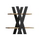 80-2190 ΒΙΒΛΙΟΘΗΚΗ TIPI OAK WOTAN + BLACK 136X80 DIOMMI TIPIDWC