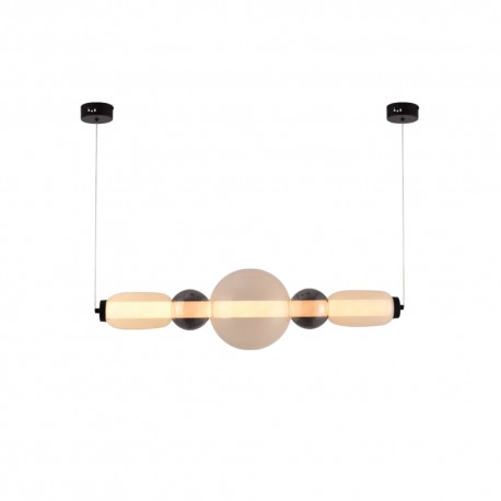4078-Smoky Inlight Κρεμαστό φωτιστικό LED 50W από γυαλί D:80x20cm (4078-Smoky)