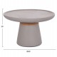 ΒΟΗΘΗΤΙΚΟ ΤΡΑΠΕΖΙ TRED HM18168.03 FIBER CEMENT ΓΚΡΙ-ΦΥΣΙΚΟ RATTAN--Φ49x30Υεκ.