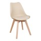 029-000340 Καρέκλα Gaston pakoworld PP-PU taupe απόχρωση- φυσικό πόδι 43x51x75εκ