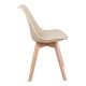 029-000340 Καρέκλα Gaston pakoworld PP-PU taupe απόχρωση- φυσικό πόδι 43x51x75εκ