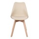 029-000340 Καρέκλα Gaston pakoworld PP-PU taupe απόχρωση- φυσικό πόδι 43x51x75εκ