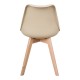 029-000340 Καρέκλα Gaston pakoworld PP-PU taupe απόχρωση- φυσικό πόδι 43x51x75εκ