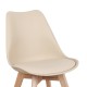 029-000340 Καρέκλα Gaston pakoworld PP-PU taupe απόχρωση- φυσικό πόδι 43x51x75εκ
