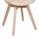 029-000340 Καρέκλα Gaston pakoworld PP-PU taupe απόχρωση- φυσικό πόδι 43x51x75εκ