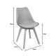 029-000340 Καρέκλα Gaston pakoworld PP-PU taupe απόχρωση- φυσικό πόδι 43x51x75εκ