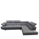 14290039 Καναπές Γωνιακός ArteLibre MASAL Γκρι Ύφασμα 280x185x85cm Γκρι