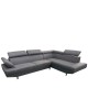 14290039 Καναπές Γωνιακός ArteLibre MASAL Γκρι Ύφασμα 280x185x85cm Γκρι