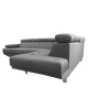 14290039 Καναπές Γωνιακός ArteLibre MASAL Γκρι Ύφασμα 280x185x85cm Γκρι