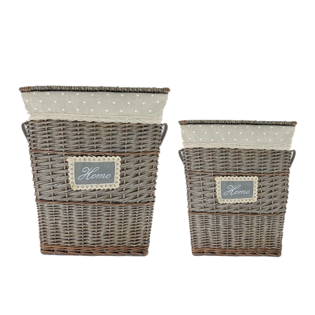 E-1473 Καλάθι &quot;Home&quot; σετ 2τμχ - 45x33x54cm / 37x26x45cm 2τμχ/κιβ