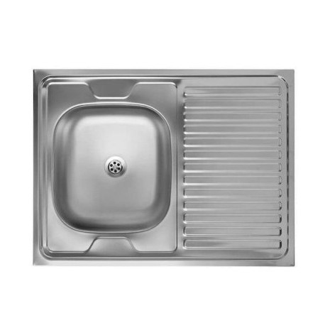 ΝΕΡΟΧΥΤΗΣ ΚΟΥΖΙΝΑΣ ΑΝΟΞΕΙΔΩΤΟΣ ΑΣΗΜΙ INOX 80x60x16.5 HM18319