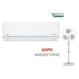 MIDEA XTREME ECO SERIES AG2Eco-09NXD0-I/AG2Eco-09N8D0-O ΚΛΙΜΑΤΙΣΤΙΚΟ ΤΟΙΧΟΥ INVERTER WIFI 9000 BTU A++/A+ + ΔΩΡΟ ΑΝΕΜΙΣΤΗΡΑΣ