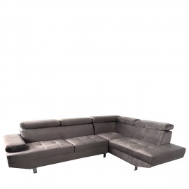 14290036 Καναπές Γωνιακός ArteLibre OZMA Γκρι Ύφασμα 254x160x70cm Γκρι