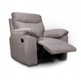 0051.MS05BG Boston πολυθρόνα Relax με χειροκίνητη ανάκλιση 101x100x102εκ. Μπεζ σκούρο ύφασμα