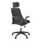 069-000088 Καρέκλα γραφείου Peja pakoworld mesh ύφασμα μαύρο 58x60x107-117εκ