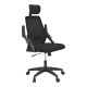 069-000088 Καρέκλα γραφείου Peja pakoworld mesh ύφασμα μαύρο 58x60x107-117εκ