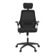 069-000088 Καρέκλα γραφείου Peja pakoworld mesh ύφασμα μαύρο 58x60x107-117εκ