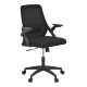 069-000092 Καρέκλα γραφείου Reji pakoworld mesh ύφασμα μαύρο 58x60x89-99εκ
