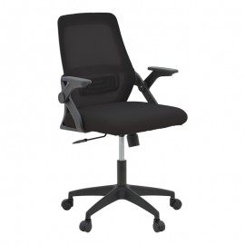 069-000092 Καρέκλα γραφείου Reji pakoworld mesh ύφασμα μαύρο 58x60x89-99εκ