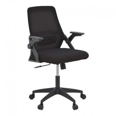 069-000092 Καρέκλα γραφείου Reji pakoworld mesh ύφασμα μαύρο 58x60x89-99εκ
