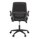 069-000092 Καρέκλα γραφείου Reji pakoworld mesh ύφασμα μαύρο 58x60x89-99εκ