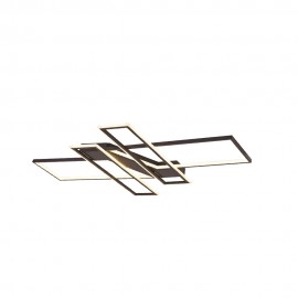 6108 Inlight Πλαφονιέρα οροφής LED 100W 3CCT σε μαύρη απόχρωση D:120x80cm (6108)