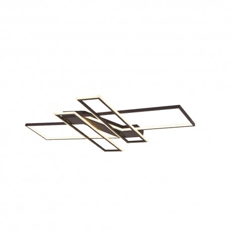 6108 Inlight Πλαφονιέρα οροφής LED 100W 3CCT σε μαύρη απόχρωση D:120x80cm (6108)