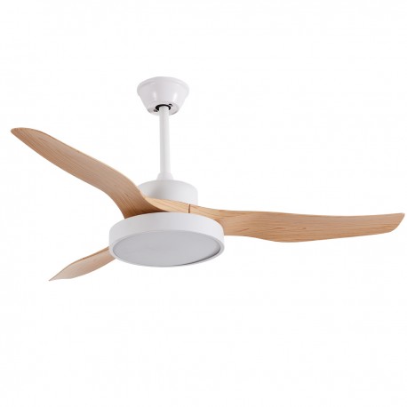 102000210 it-Lighting Nitinat 25W 3CCT LED Fan Light in White and wooden Color (102000210)
